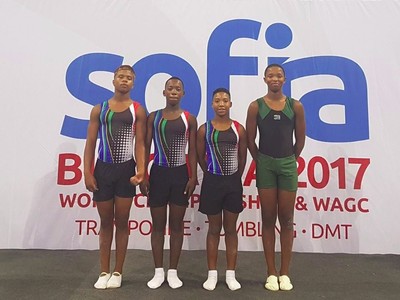 four Nemato gymnasts in Bulgaria